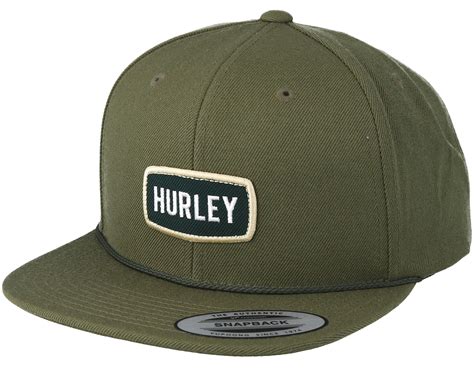 Schuster Olive Snapback Hurley Caps