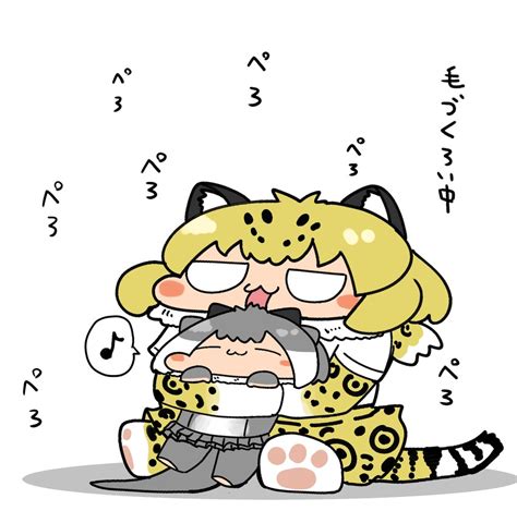 Jaguar And Small Clawed Otter Kemono Friends Drawn By Adeshi