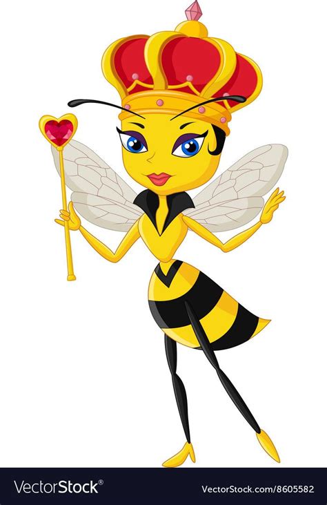 Queen Bee Honey Bee Cartoon Cartoon Bee Queen Bee Images Bee Happy