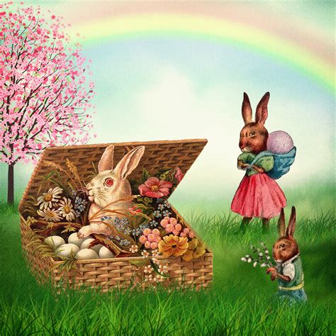 These free vintage easter cards featuring vintage easter bunnies personify this wonderful spring read our terms of use and then click one of the free vintage easter bunny greeting cards below. Free Images : easter card, vintage, easter bunny, basket, flowers, sweet, cute, meadow, space ...