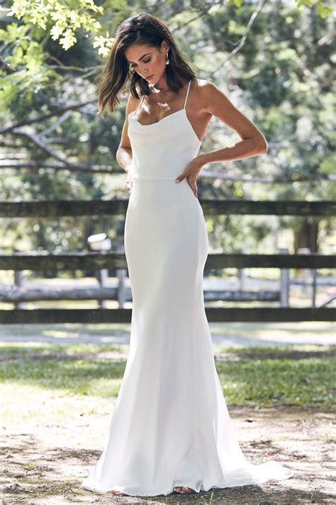 .show moreluxurious fabrics and daring silhouettes a simple but elegant style, turn heads in this. Honey Silk Gown | Silk Wedding Dress | Grace Loves Lace in ...