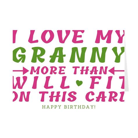 Granny Birthday Card Happy Birthday Granny Funny Etsy
