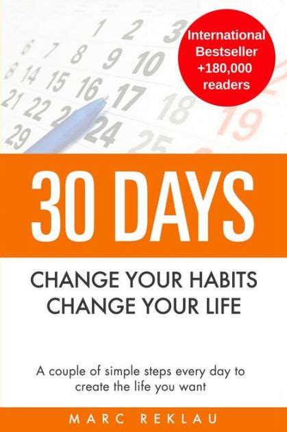 30 Days Change Your Habits Change Your Life A Couple Of Simple