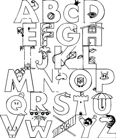 Abc Coloring Pages Free Printable Abc Coloring Pages Lettering