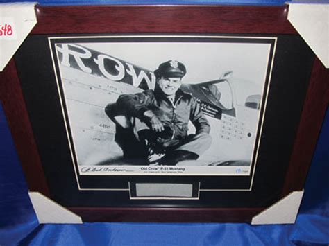 Framed Photo Of Clarence E Bud Anderson Pilot Of Old Crow Included