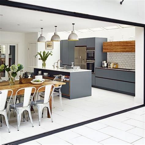 Whats Not To Love About This Sleek Grey Kitchen Complete With Island