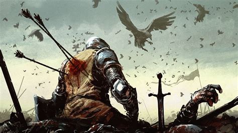 Artwork Fantasy Art Knights War Warrior Death Blood Hammer Sword Hd