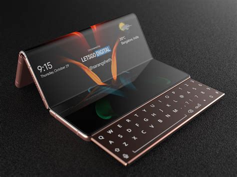 Bigger front display makes a. Samsung Galaxy Z Fold mit ausziehbarer Tastatur als Patent ...