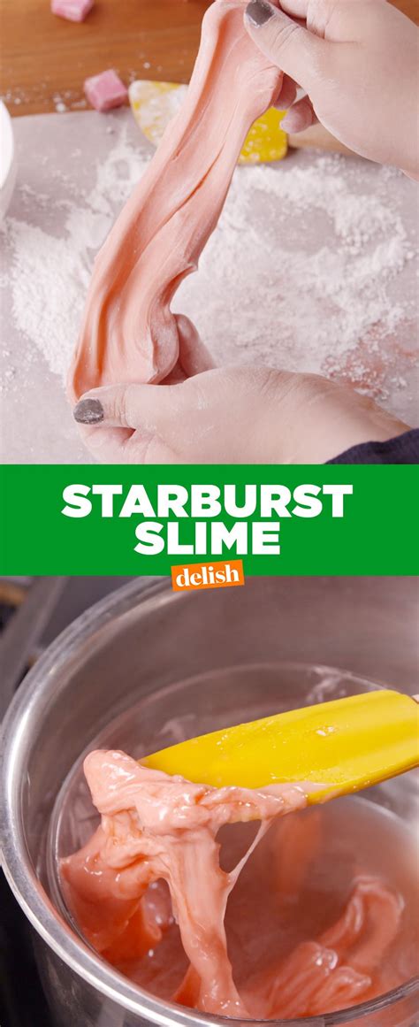 Pink Starburst Slime Recipe Starburst Slime Delish Weird Food
