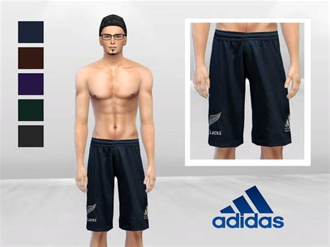 A Male Mannequin Wearing Adidas Swim Trunks And Shorts With The Names