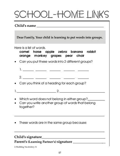 Categorizing Words Worksheet For 1st 3rd Grade Lesson Planet