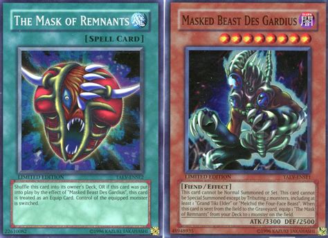 Yugioh Masked Beast Des Gardius Taev Ense1 And The Mask Of Remnants Taev