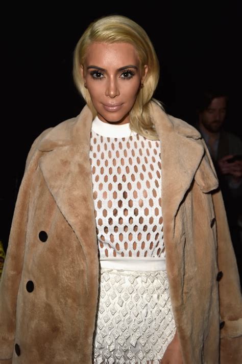 Kim Debuted Platinum Blonde Hair During Paris Fashion Week In March