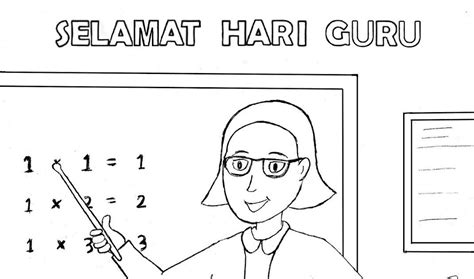 Mewarnai Selamat Hari Guru