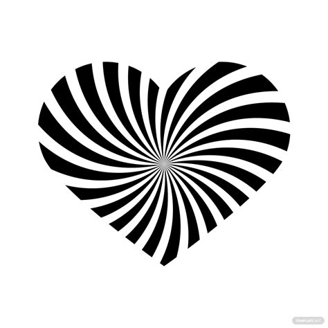 Swirl Heart Silhouette In Psd Illustrator Svg  Eps Png