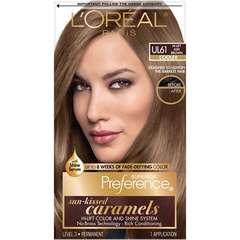 L Oreal Paris Superior Preference Permanent Hair Color UL Ultra Light Ash Brown Walmart Com