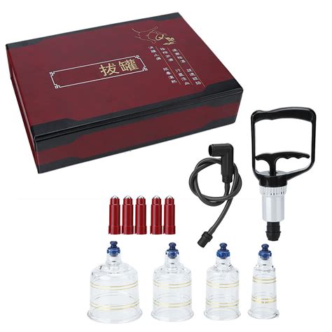 Buy Cupping Set With Pump Chinese Acupoint Cupping Therapy Sets Vacuum Suction Cups Massager