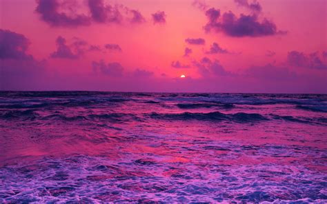 Download Wallpaper 3840x2400 Sea Sunset Horizon Surf Foam 4k Ultra