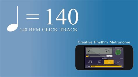 140 Bpm Metronome Click Track Featuring Creative Rhythm Metronome App