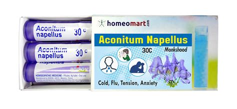 Homeopathy Aconitum Napellus Remedy Kit for Tension, Cold & Flu