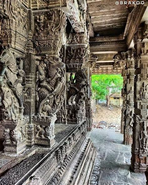 Composite Pillars In The Varadaraja Perumal Temple At Kanchipuram