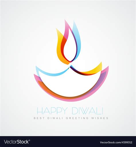Colorful Diwali Diya Royalty Free Vector Image