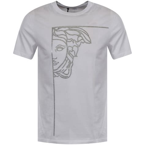 Versace Collection Whitesilver Glitter Logo T Shirt Men From Brother2brother Uk