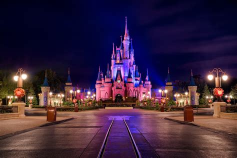 Cinderella Castle And The Purple Sky Disney