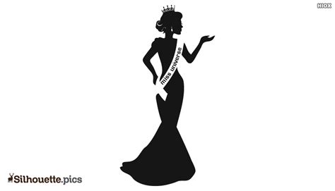 Miss World Silhouette Vector Clipart Images Pictures