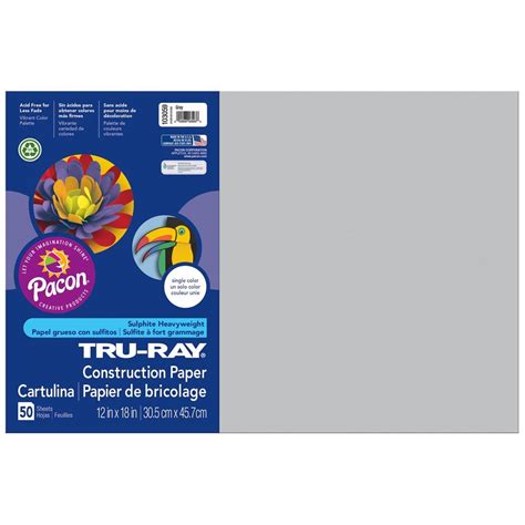 Tru Ray Construction Paper 12x18 Gray United Art And Education