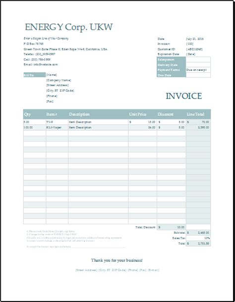 subcontractor invoice template excel invoice templates
