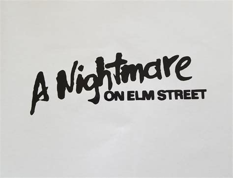 A Nightmare On Elm Street Title Decal Etsy