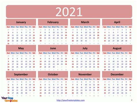 You can also easily change the week start day from sunday to monday. Perfect Free Printable Editable 12 Month Calendar 2021 ...