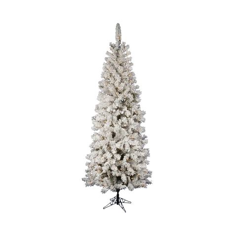 Shop Vickerman 45 Ft Pre Lit Slim Flocked Artificial Christmas Tree