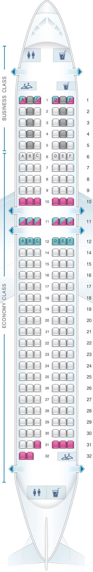 Seat Map Air France Airbus A320 Europe V2 Air France Airbus Airlines