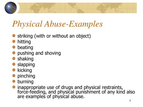 What Are The Examples Of Physical Abuse 3 Answers