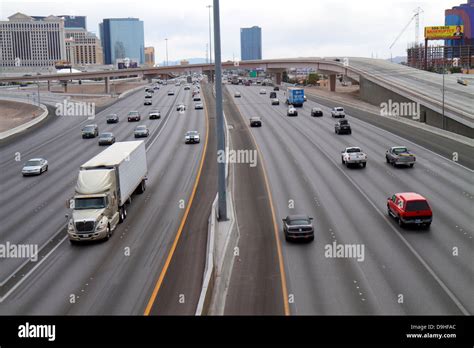 Nevada Las Vegas Interstate 15 I 15 Traffic Highway Truck Lorry Cars