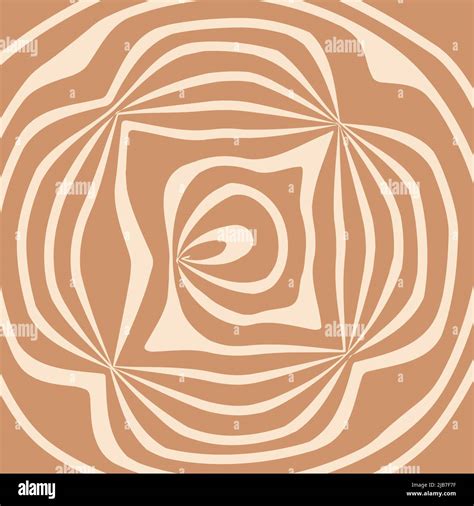 1970 Wavy Swirl Seamless Pattern In Orange And Pink Colors Seventies