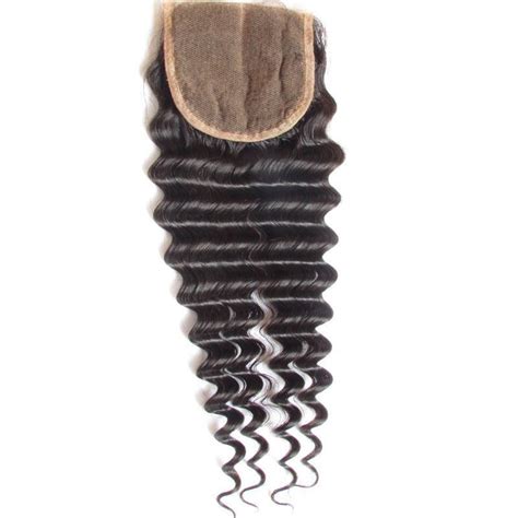 Peruvian Deep Wave Lace Closure Cheap Unprocessed Virgin Human Hair Top
