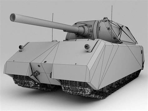 Maus German Tank 3d Model Max Obj 3ds Fbx