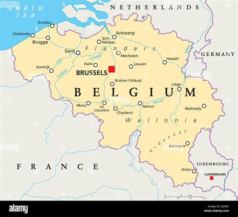 Belgium Brussels Benelux Antwerp Map Atlas Map Of The World Travel Stock Vector Image