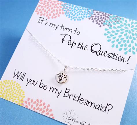 Maybe you would like to learn more about one of these? Be my Bridesmaid gift Asking Bridesmaids cards with necklace