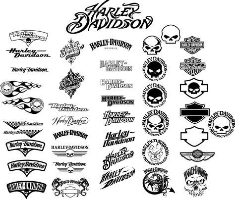 Vintage Harley Davidson Logo Stencil