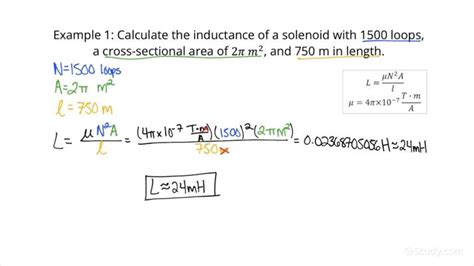 How To Calculate The Inductance Of A Solenoid Physics