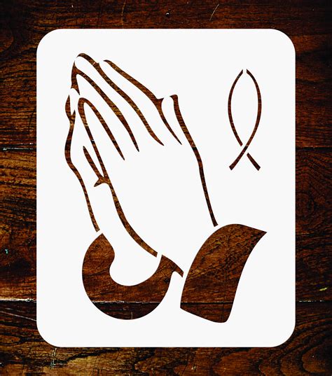 Buy Praying Hands Stencil 3 X 4 Inch S Reusable Religious