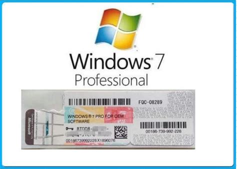 รหัสผลิตภัณฑ์ Windows 7 ของ Microsoft Windows การเปิดใช้งานใบอนุญาต Oem