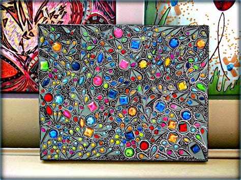 Gem Stone Abstractacylic 3d Painting By Aryiacassandra On Deviantart