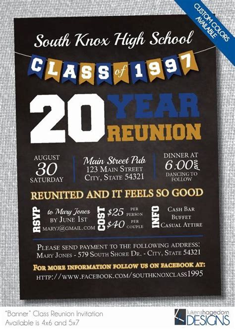√ 24 High School Reunion Invitation Template In 2020 Class Reunion
