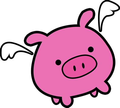 Cute Pink Flying Pig Stickers By Pigswithwings Redbubble