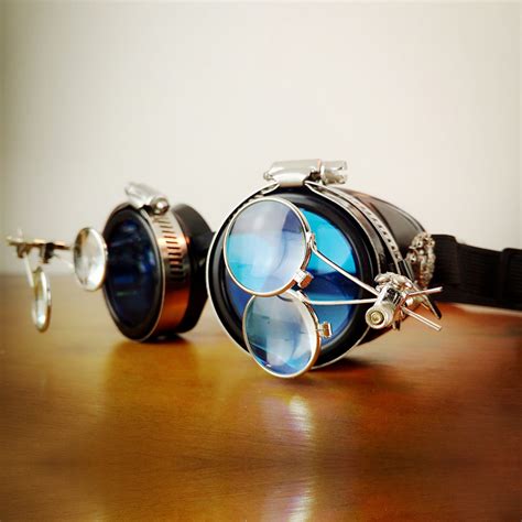 original blue steampunk goggles sunglasses steampunk props cosplay props bar for sale vintage